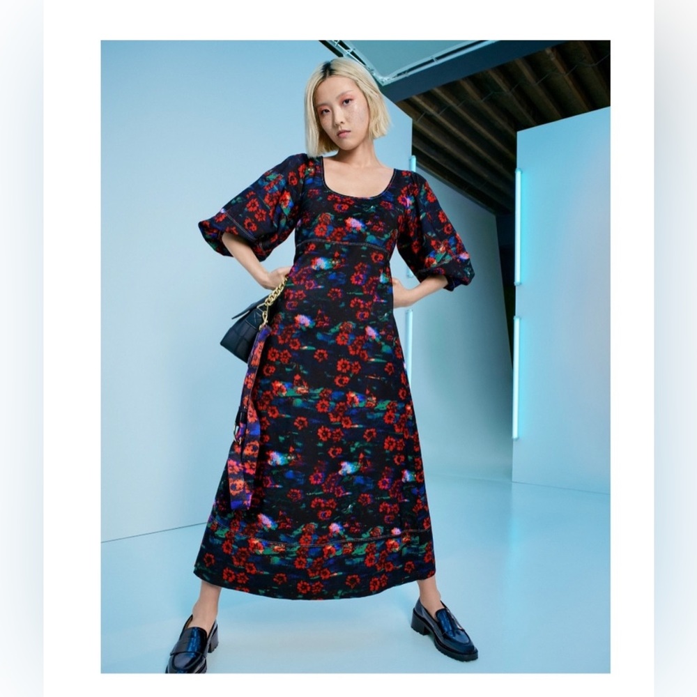 Rachel Comey x Target Kodak Floral Print Volume 3/4 Sleeve Dress